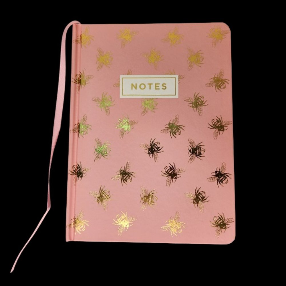 Golden Edges, Pink Lined Hardcover Notebook/Journal